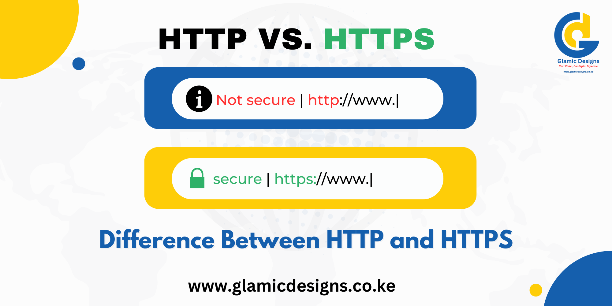 HTTP (HyperText Transfer Protocol) and HTTPS (HyperText Transfer Protocol Secure) are two protocols used for communication between a web browser and a web server.